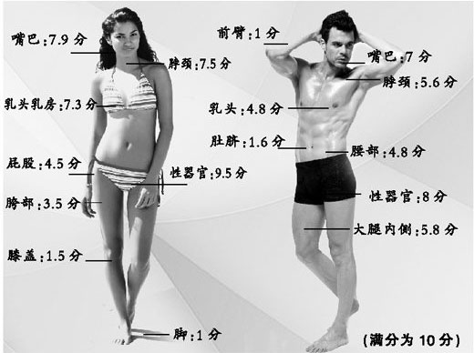 男女性敏感部位大排名