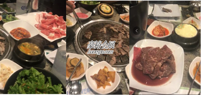 豪裕展团用餐