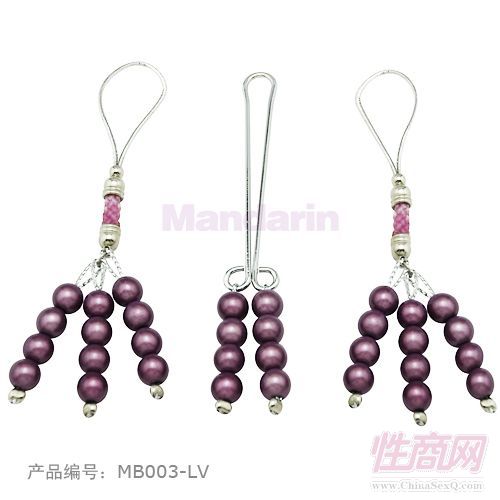 情趣乳夹|唇夹|串珠套装银色|黑色|紫色MB022-CL8