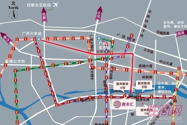 广州琶洲南丰国际会展中心附近地图