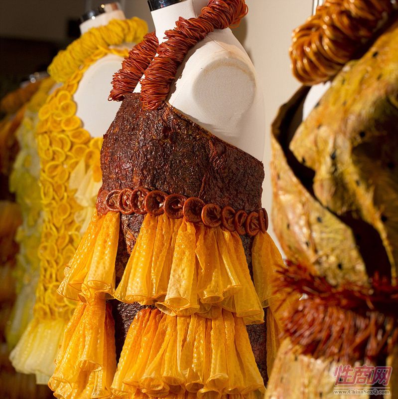 巴西艺术家用避孕套制作华丽连衣裙图片2