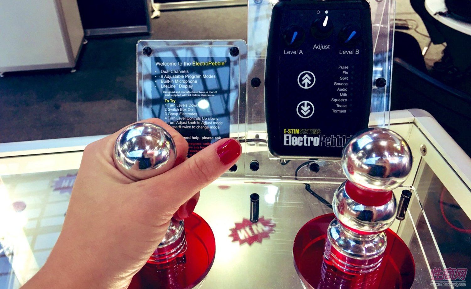 自动握力感应的成人玩具,还有微量电击功能